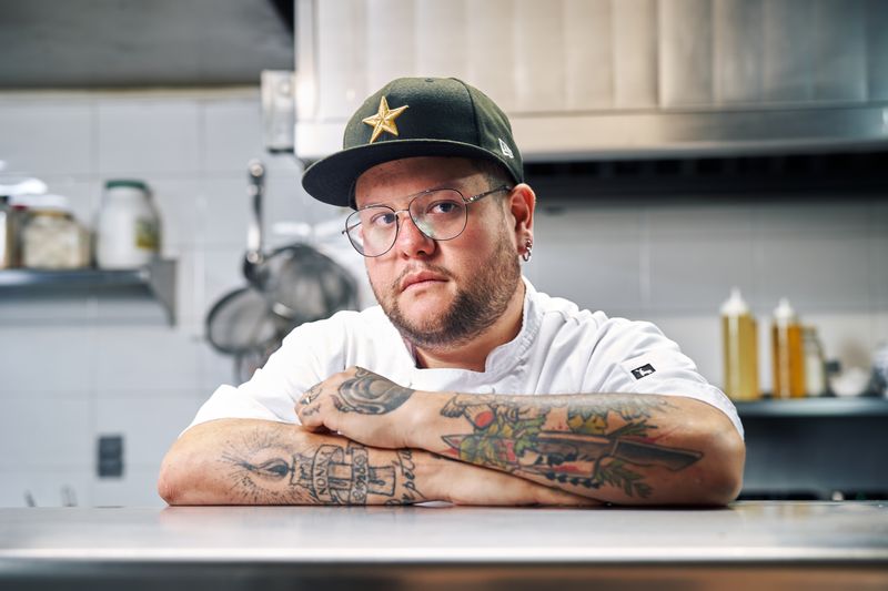 Head chef preparing authentic piada italian street food in the kitchen